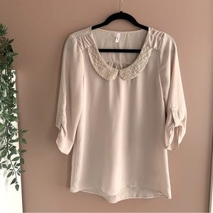 Maurice’s studio y beaded neckline blouse size small